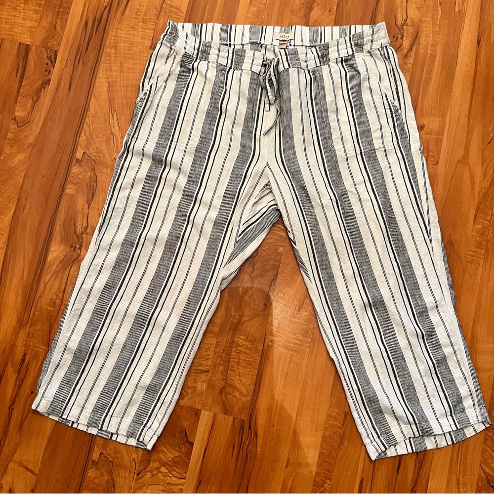 Per se linen blend pants 🦩 stripes 🦩 pockets, 🦩 size 2X